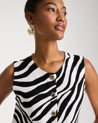 Zebra Refined Crewneck Sweater Vest | Chico's